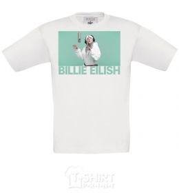 Kids T-shirt Billie Eilish blue White фото