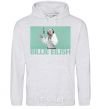 Men`s hoodie Billie Eilish blue sport-grey фото