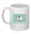 Ceramic mug Billie Eilish blue White фото