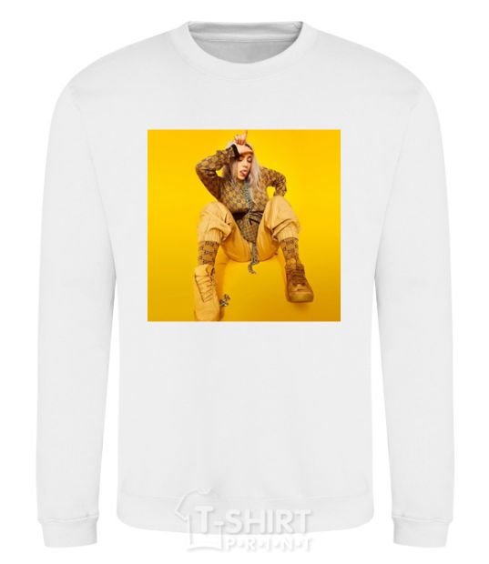 Sweatshirt Billie Eilish yellow White фото