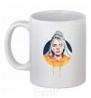 Ceramic mug Billie Eilish in a circle White фото