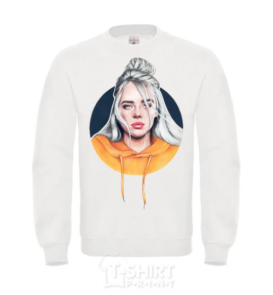 Свитшот Billie Eilish in a circle Белый фото