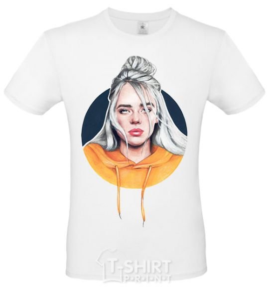 Мужская футболка Billie Eilish in a circle Белый фото