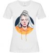 Women's T-shirt Billie Eilish in a circle White фото