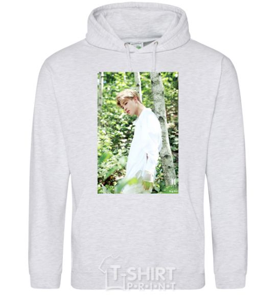 Men`s hoodie BTS Jimin sport-grey фото