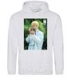 Men`s hoodie BTS V with camera sport-grey фото