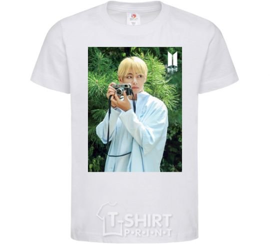 Kids T-shirt BTS V with camera White фото