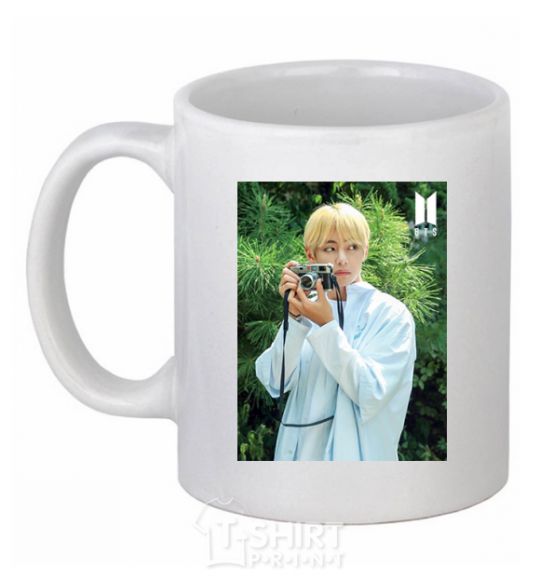 Ceramic mug BTS V with camera White фото