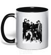 Mug with a colored handle Bangtan Boys black black фото