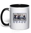 Mug with a colored handle Bangtan sonyeondan black фото