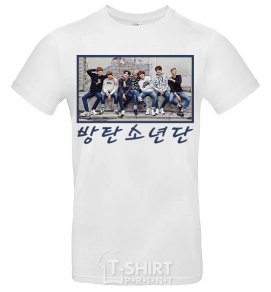 Men's T-Shirt Bangtan sonyeondan White фото