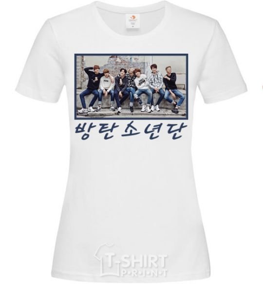 Women's T-shirt Bangtan sonyeondan White фото