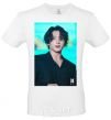 Men's T-Shirt Jongkook long hair White фото