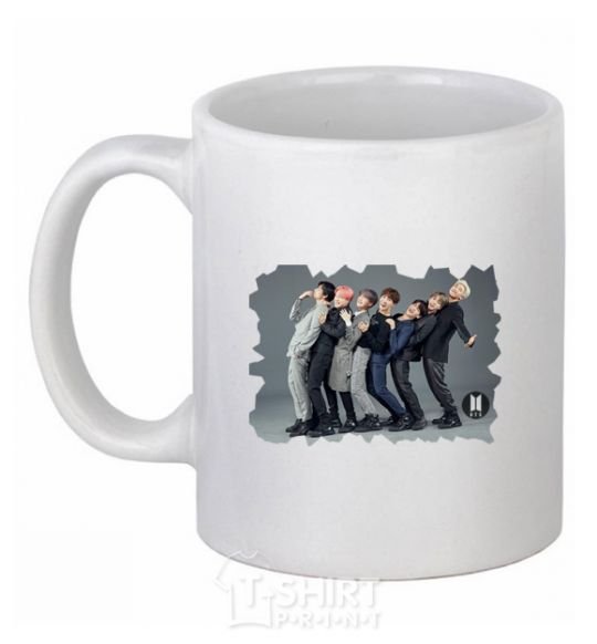 Ceramic mug Bangtan White фото