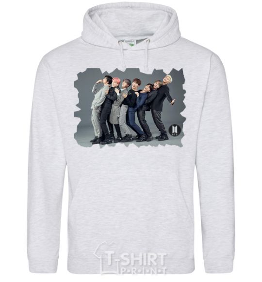 Men`s hoodie Bangtan sport-grey фото