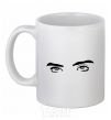 Ceramic mug Billie's eyes White фото