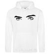 Men`s hoodie Billie's eyes White фото