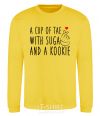 Sweatshirt A cup of Tae with Suga and a Kookie yellow фото