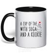 Mug with a colored handle A cup of Tae with Suga and a Kookie black фото