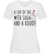 Women's T-shirt A cup of Tae with Suga and a Kookie White фото