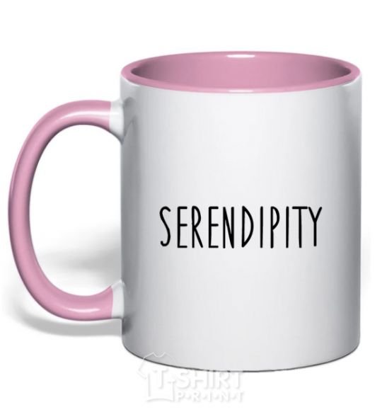 Mug with a colored handle Serendipity light-pink фото