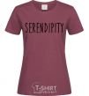 Women's T-shirt Serendipity burgundy фото