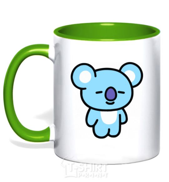 Mug with a colored handle Koya kelly-green фото
