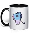 Mug with a colored handle Mang black фото