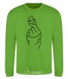 Sweatshirt Korean heart orchid-green фото