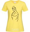 Women's T-shirt Korean heart cornsilk фото