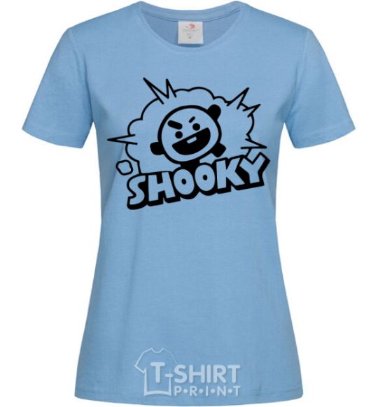 Women's T-shirt Shooky sky-blue фото