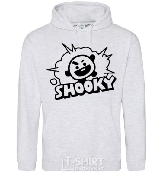 Мужская толстовка (худи) Shooky Серый меланж фото