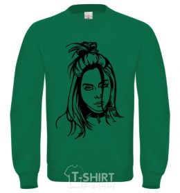 Sweatshirt Billie Eilish portrait orchid-green фото
