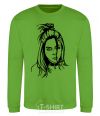 Sweatshirt Billie Eilish portrait orchid-green фото