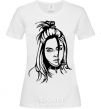 Women's T-shirt Billie Eilish portrait White фото