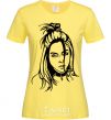 Women's T-shirt Billie Eilish portrait cornsilk фото