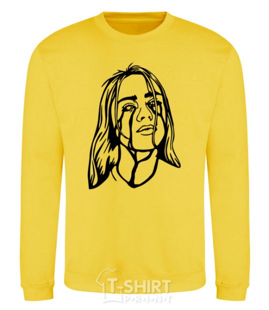 Sweatshirt Billie Eilish black yellow фото