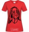 Women's T-shirt Billie Eilish black red фото