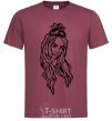 Men's T-Shirt Billie E burgundy фото