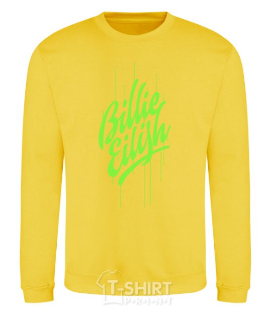 Sweatshirt Billie Eilish green yellow фото