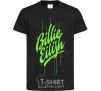 Kids T-shirt Billie Eilish green black фото