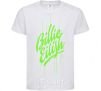 Kids T-shirt Billie Eilish green White фото