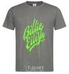 Men's T-Shirt Billie Eilish green dark-grey фото
