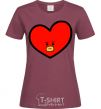 Women's T-shirt Tata burgundy фото