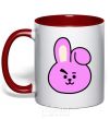 Mug with a colored handle Cooky red фото