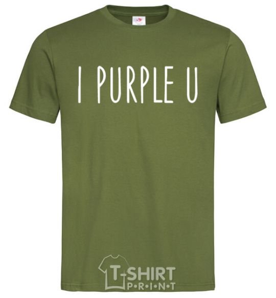 Men's T-Shirt I purple you millennial-khaki фото