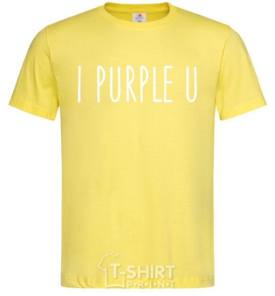 Men's T-Shirt I purple you cornsilk фото