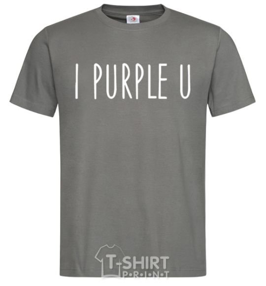 Men's T-Shirt I purple you dark-grey фото