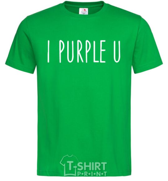 Men's T-Shirt I purple you kelly-green фото