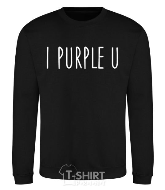 Sweatshirt I purple you black фото